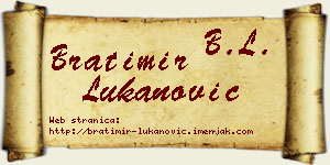 Bratimir Lukanović vizit kartica
